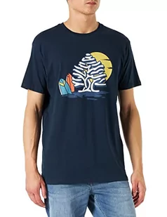 Springfield Męski T-shirt płaszcz Arbol Podkoszulek, Ciemnoniebieski, S - Koszulki męskie - miniaturka - grafika 1