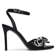 Sandały damskie - Sandały Guess FLFCHA SAT03 Czarny - miniaturka - grafika 1