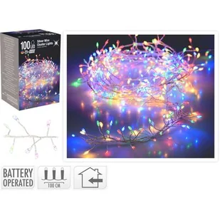 Łańcuch świetlny 100 cm Multi Cluster wielokolorowy - Oświetlenie świąteczne - miniaturka - grafika 1