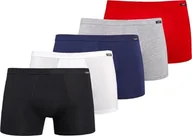 Majtki męskie - Teyli Pięciopak bokserek męskich Levi 3XL Czarny-biały-niebieski-szary-czerwony - miniaturka - grafika 1