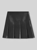Spódnice - Spódnica mini z imitacji skóry z plisami model ‘RENORE’ - miniaturka - grafika 1