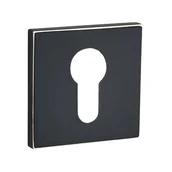 Klamki - Rozeta Na Wkładkę Krótka Kwadrat Slim Czarny/Złoty Kuchinox - miniaturka - grafika 1