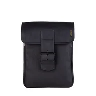 Torebki damskie - Czarna torba skórzana Lecture na ramię listonoszka - miniaturka - grafika 1