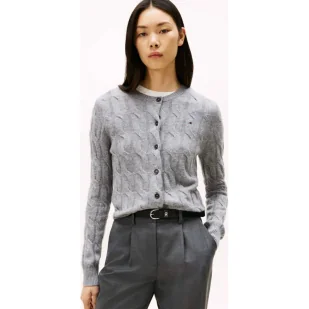 Tommy Hilfiger Wełniany kardigan Regular Fit - Swetry damskie - miniaturka - grafika 1