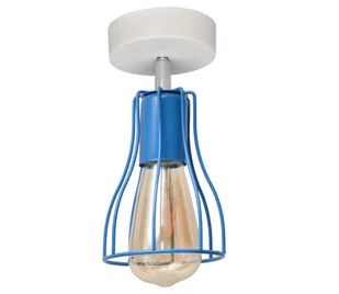 Żyrandol natynkowy TUBE II 1xE27/60W/230V niebieski - Lampy sufitowe - miniaturka - grafika 1