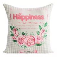 Poszewki na poduszki - Poszewka EUROFIRANY Happiness, beżowy, 40x40 cm - miniaturka - grafika 1