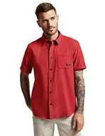 Koszule męskie - Street One MEN Męska koszula z krótkim rękawem, Alert Orange, S - miniaturka - grafika 1