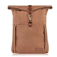 Plecaki - Męski plecak miejski vege brązowy paolo peruzzi e-06-br - miniaturka - grafika 1