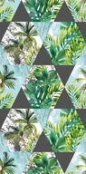 Okrycia kąpielowe dla dzieci - Ręcznik Plażowy 70x140 Zielone Liście Jungle Palmy - miniaturka - grafika 1