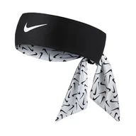 Ściągacze i opaski sportowe - Nike, Opaska na głowę, Dri-Fit Head Tie 3.0 Printed 176, czarna - miniaturka - grafika 1