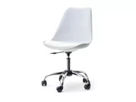 Fotele i krzesła biurowe - Obrotowe Krzesło Na Mobilnej Nodze Z Kółkami Luis Move Biały Chrom - miniaturka - grafika 1