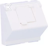 Klawisze i ramki - Simon Simon Connect Płytka K45 gniazda teleinformatycznego pojedynczego RJ skośna z przesłoną czysta biel K80/9 K80/9 - miniaturka - grafika 1