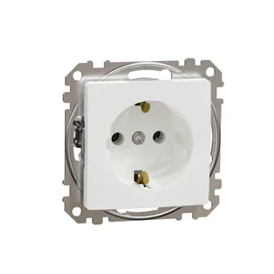 Schneider Gniazdo z/u Schuko SEDNA Design & Elements biały - Gniazdka elektryczne - miniaturka - grafika 1