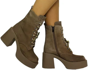 Botki Stylowe Karino 5323-008F Brąz Skóra Naturalna - KARINO - Botki damskie - miniaturka - grafika 1