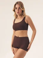 Majtki damskie - Majtki typu szorty Larleen Bloovii ciemna czekolada L - miniaturka - grafika 1