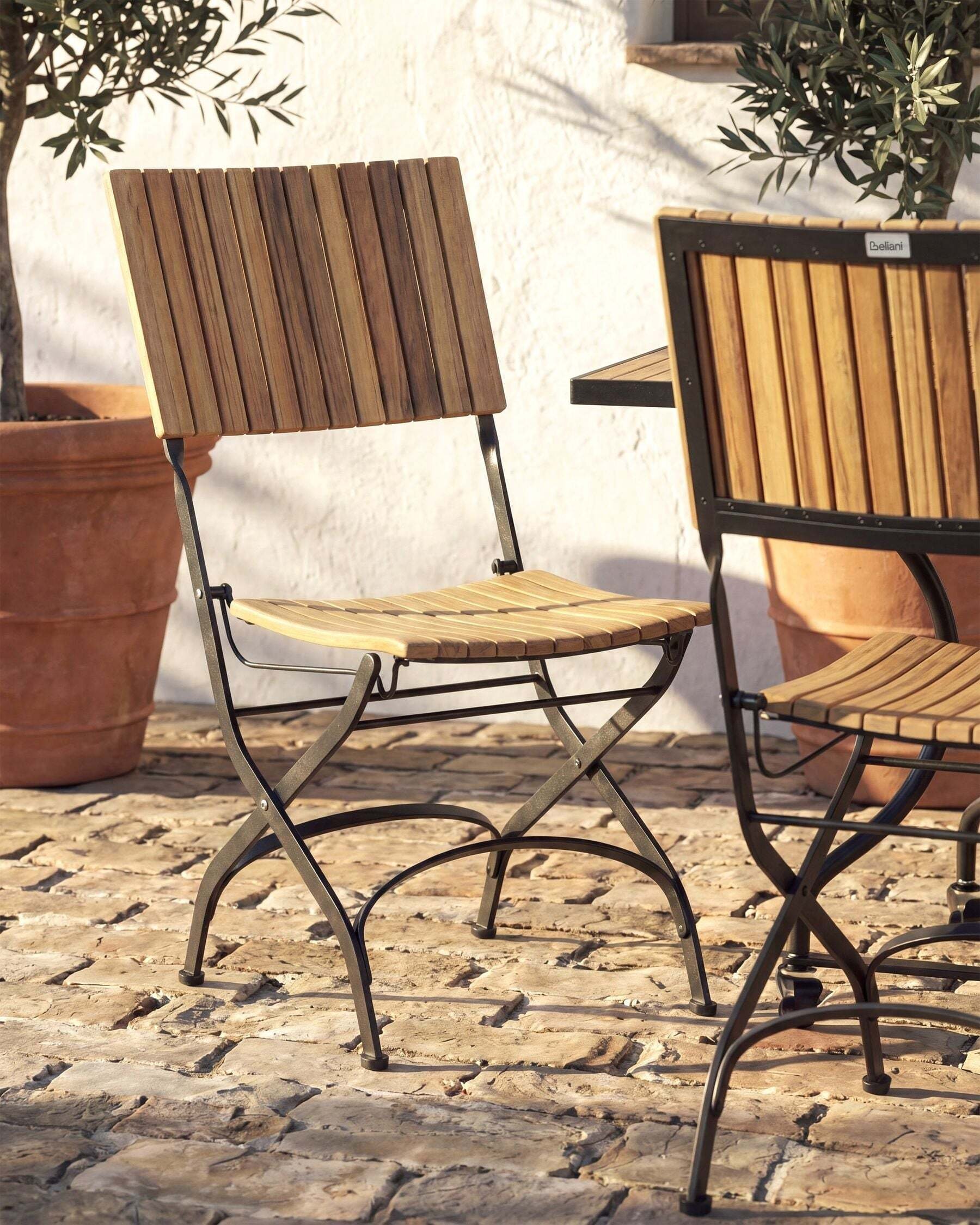 Garden4You Zestaw 2 krzeseł ogrodowych LASCARI Drewno akacjowe Jasnobrązowy