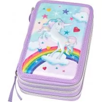 Faber-Castell Piórnik trzykomorowy z wyposażeniem jednorożec - Piórniki - miniaturka - grafika 1