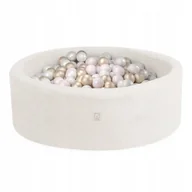 Suche baseny - Suchy Basen z Piłkami 90x30 dla Dzieci Kremowy Baranek 200 piłek MISIOO - miniaturka - grafika 1