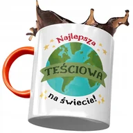 Kubki - Kubek Pomarańczowy dla Teściowej Teściuni Prezent z Nadrukiem ze Zdjęciem + Opakowanie na prezent (wzór 02) - miniaturka - grafika 1