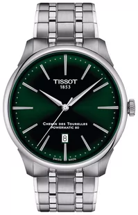 Zegarek Zegarek Tissot T139.407.11.091.00 CHEMIN DES TOURELESS POWERMATIC 80 42 MM - Zegarki męskie - miniaturka - grafika 1