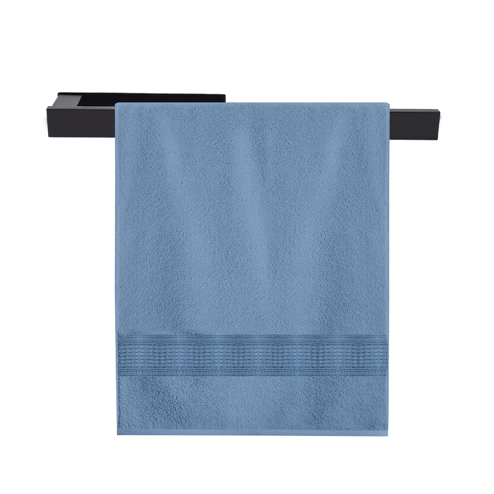 2-częściowy wieszak na ręczniki bez wiercenia, wieszak na ręczniki ze stali nierdzewnej 304, wieszak na ręczniki kąpielowe, czarny