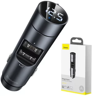 Baseus Ładowarka transmiter FM Bluetooth QC 3.0 2x USB 3.1A Dark grey CCNLZ-0G - Transmitery FM - miniaturka - grafika 9