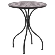 Stoły ogrodowe - Stolik Ogrodowy Metalowy Ø 60 Cm Czarny Cariati - miniaturka - grafika 1