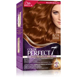 Wella Color Perfect farba do włosów odcień 6/74 Dark Blonde Amber 1 szt. - Farby do włosów i szampony koloryzujące - miniaturka - grafika 1