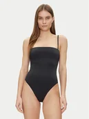 Stroje kąpielowe - Calvin Klein Swimwear Strój kąpielowy Bandeau One Piece-Rp KW0KW02709 Czarny - miniaturka - grafika 1