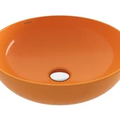 Umywalki - BOCCHI SOTTILE SLIM LINE Umywalka nablatowa okrągła 38cm Mandarynkowa - miniaturka - grafika 1