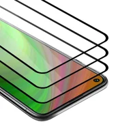 Szkła hartowane na telefon - 3x Szkło Hartowane Do Realme 7 PRO Folia pancerna Ochronny w PRZEZROCZYSTY Z CZARNYM Tempered Glass Cadorabo - miniaturka - grafika 1