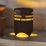Lampy ogrodowe - STAR TRADING Lampa solarna LED Marron, wysokość 25 cm, brązowa, metal, USB-C - miniaturka - grafika 1