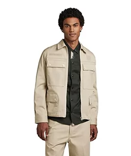 Kurtki męskie - G-STAR RAW Męska kurtka JKT z zamkiem 4 pkt, beżowa/khaki (Dk Brick D22941-C900-1214), S, Beżowy/khaki (Dk Brick D22941-c900-1214) - grafika 1