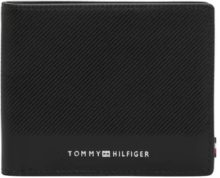 Tommy Hilfiger Męski portfel TH Foundation Mini CC AM0AM13507 składany portfel, czarny (czarny), OS, czarny (czarny), rozmiar uniwersalny - Portfele - miniaturka - grafika 1