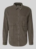 Koszule męskie - Koszula casualowa o luźnym kroju z czystej bawełny model ‘ALP’ - miniaturka - grafika 1