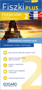 Edgard Francuski Fiszki PLUS dla średnio zaawansowanych 2 - Edgard - Książki do nauki języka francuskiego - miniaturka - grafika 1