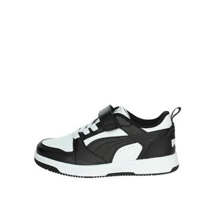 Dziecięce sneakersy PUMA Rebound V6 Lo PUMA White Black - Buty trekkingowe dziecięce - miniaturka - grafika 1
