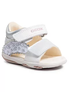 Buty dla dziewczynek - Geox Sandały B S. Nicely A B1538A 010AJ C0007 Biały - grafika 1