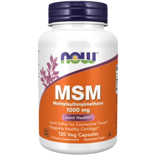 Now Foods NOW MSM Methylsulphonylmethane 1000mg 120vegcaps - Witaminy i minerały - miniaturka - grafika 1