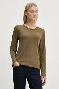 G-Star Raw longsleeve bawełniany kolor zielony - Bluzki damskie - miniaturka - grafika 1