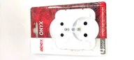 Gniazdka elektryczne - Abex Onyx biały gniazdo podwójne +0) do ramki PT-6OR PT-6OR biały - miniaturka - grafika 1