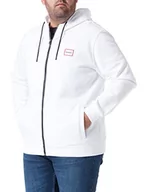 Bluzy męskie - HUGO Męska bluza Dorneol, biała 100, M - miniaturka - grafika 1