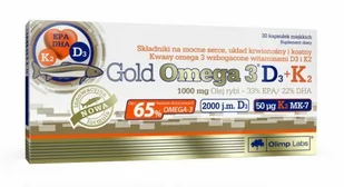 Olimp Gold Omega 3 D3+K2 30Caps (3203341) - Witaminy i minerały - miniaturka - grafika 1