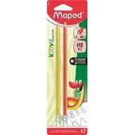 Przybory szkolne - Ołówek z gumką Kidy Learn Grip HB 2szt MAPED - miniaturka - grafika 1