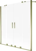 Parawany nawannowe - Mexen Velar Duo parawan nawannowy 2-skrzydłowy rozsuwany 150 x 150 cm, szron, złoty - 896-150-000-32-50 - miniaturka - grafika 1