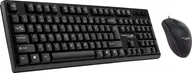 Zestawy myszka + klawiatura - Zestaw klawiatura QWERTY + mysz przewodowy USB A K8605 U+U - miniaturka - grafika 1