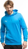 Bluzy męskie - Puma Bluza męska Puma Team Goal Casuals Hoody niebieska 658618 02 M - miniaturka - grafika 1