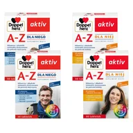 Witaminy i minerały - 2x Doppelherz® aktiv A-Z Dla Niego, 2x30 tabletek + 2x Dla Niej, 4x30 tabletek ZESTAW - miniaturka - grafika 1