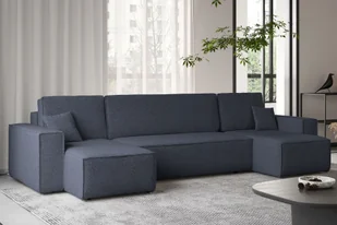 Sofa w kształcie U Best narożnik tkanina Abriamo ciemnoniebieski - Narożniki - miniaturka - grafika 1