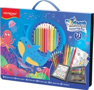 Zestawy szkolne - Zestaw artystyczny Keyroad Ocean niebieski 65 elementów - miniaturka - grafika 1